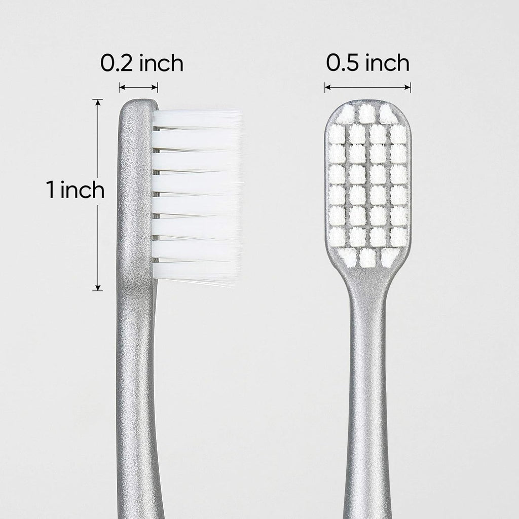 10,000+ Ultra Soft Micro Nano Bristle Toothbrush – Extra Soft for Adults, Kids & Braces – 0.15mm Gentle Gum Care – Ideal for Sensitive Teeth – With Hygienic Reusable Travel Case