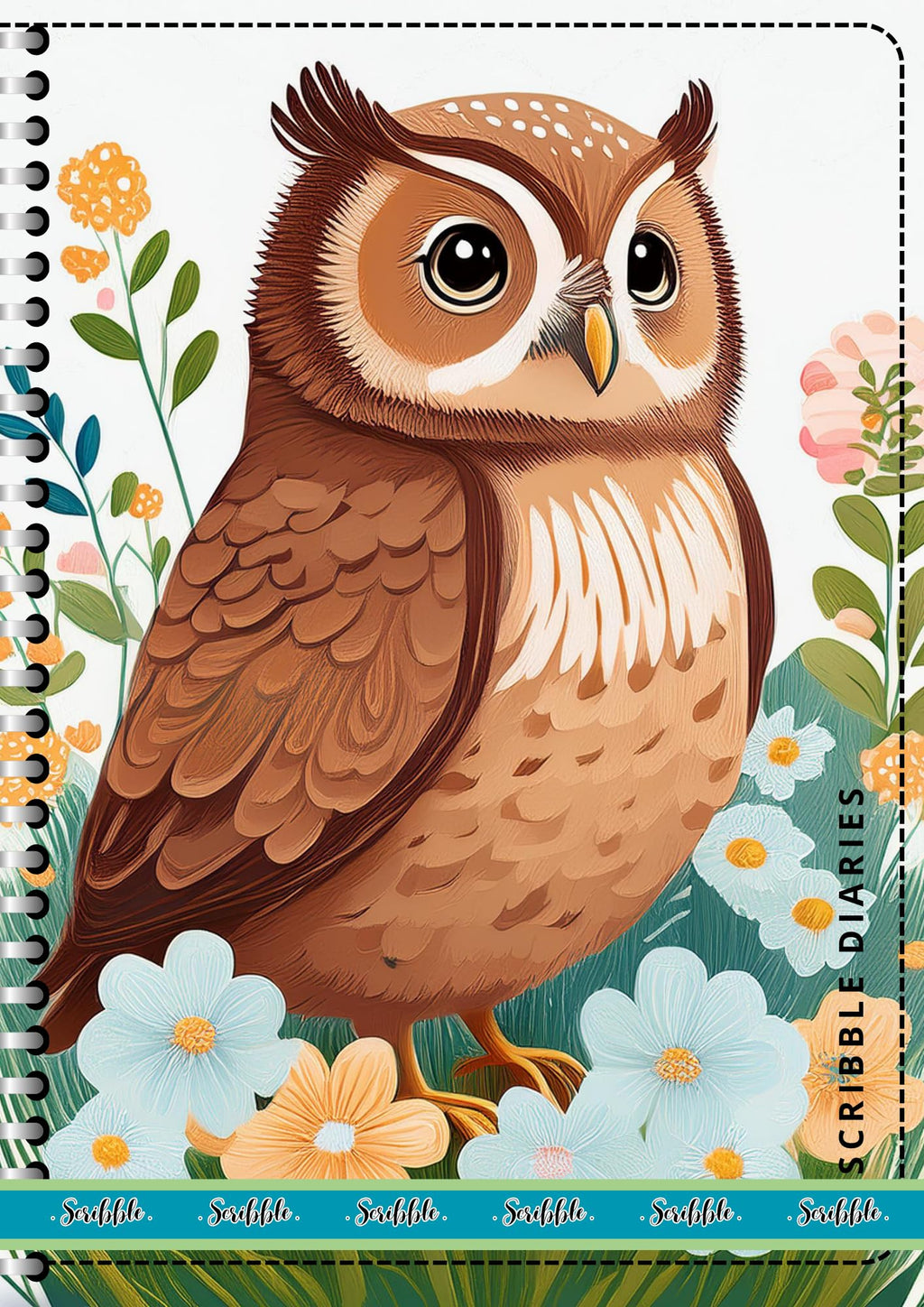 Handcrafted Print Spiral Bound Cartridge Paper Doodle Diary Gift Sketch Book drawing book Doodle Diaries Journal, Hard Cover