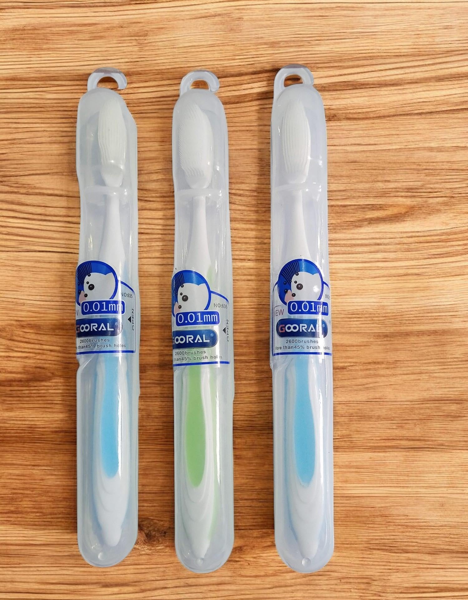 Combo Pack of 3 Oral Care Extra Soft Silicone Toothbrush (0.01mm Bristles, 2600+ Ultra-Soft Bristles, Gentle Gum Care, Safety Case) with 1 Tongue Cleaner for Oral Hygiene