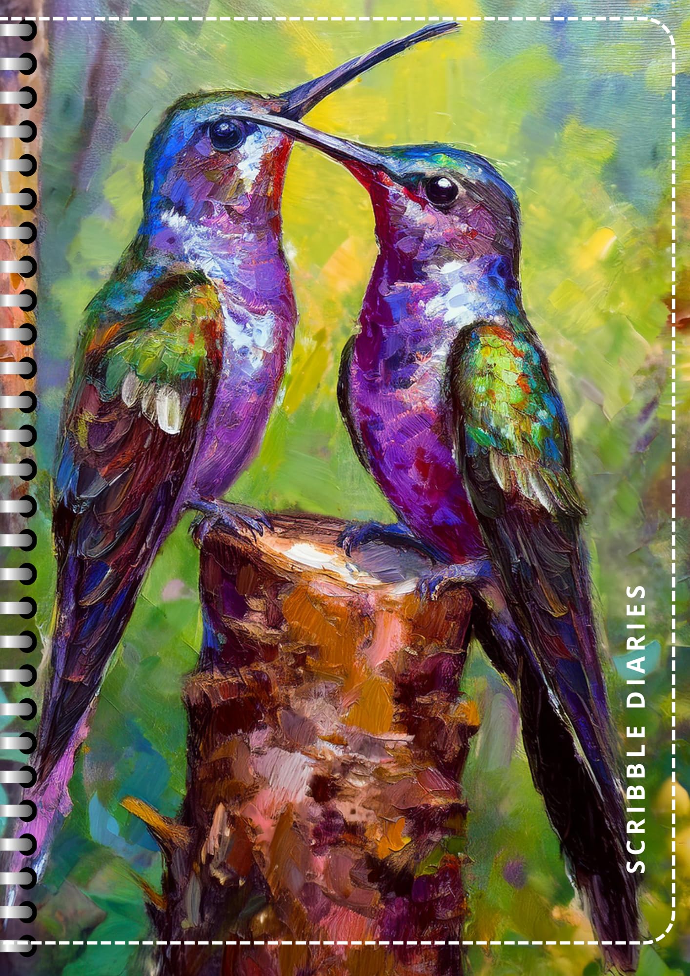 Handcrafted Print Spiral Bound Cartridge Paper Doodle Diary Gift Sketch Book drawing book Doodle Diaries Journal, Hard Cover print nd01