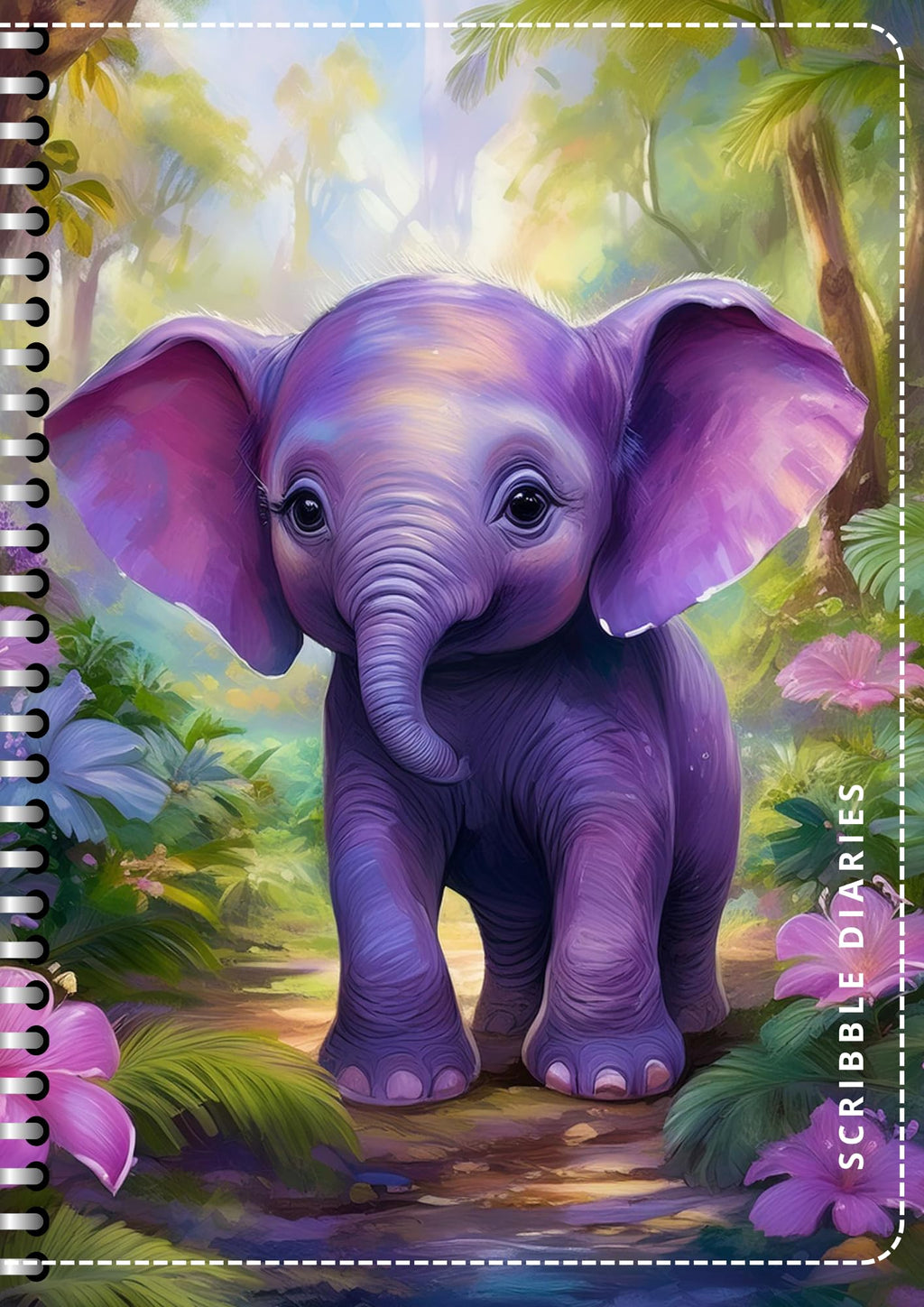 Handcrafted Print Spiral Bound Cartridge Paper Doodle Diary Gift Sketch Book drawing book Doodle Diaries Journal, Hard Cover print d02