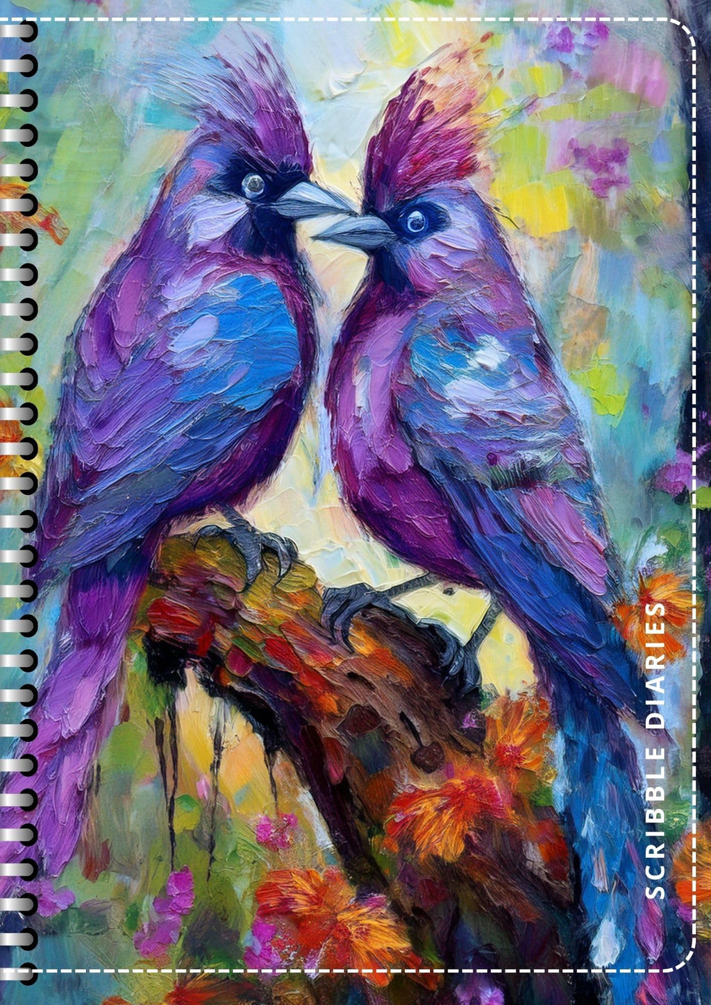 Handcrafted Print Spiral Bound Cartridge Paper Doodle Diary Gift Sketch Book drawing book Doodle Diaries Journal, Hard Cover print SP01